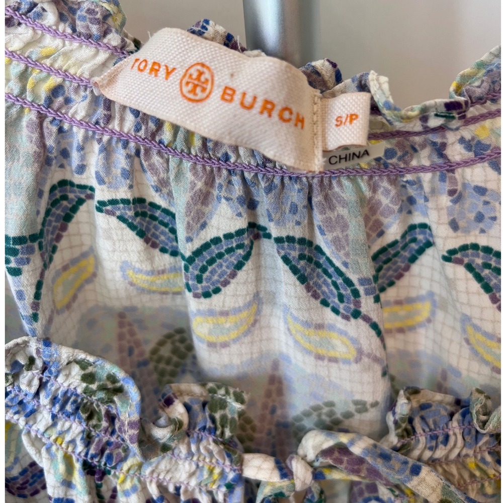 Women's Tory Burch, mosaic print silk romper S/P - Picture 4 of 12
